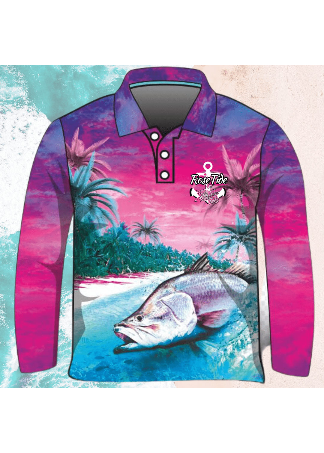 Women's and Kids Fishing Shirts Australia Rose Tide