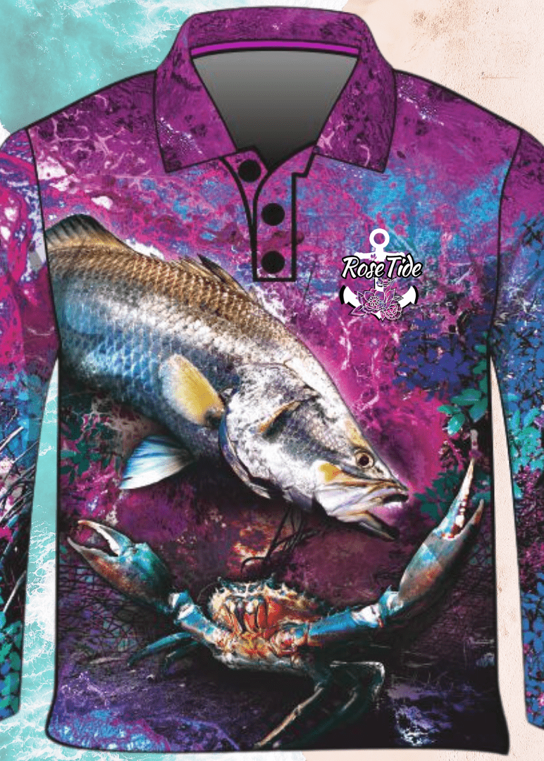 Women's and Kids Fishing Shirts Australia Rose Tide