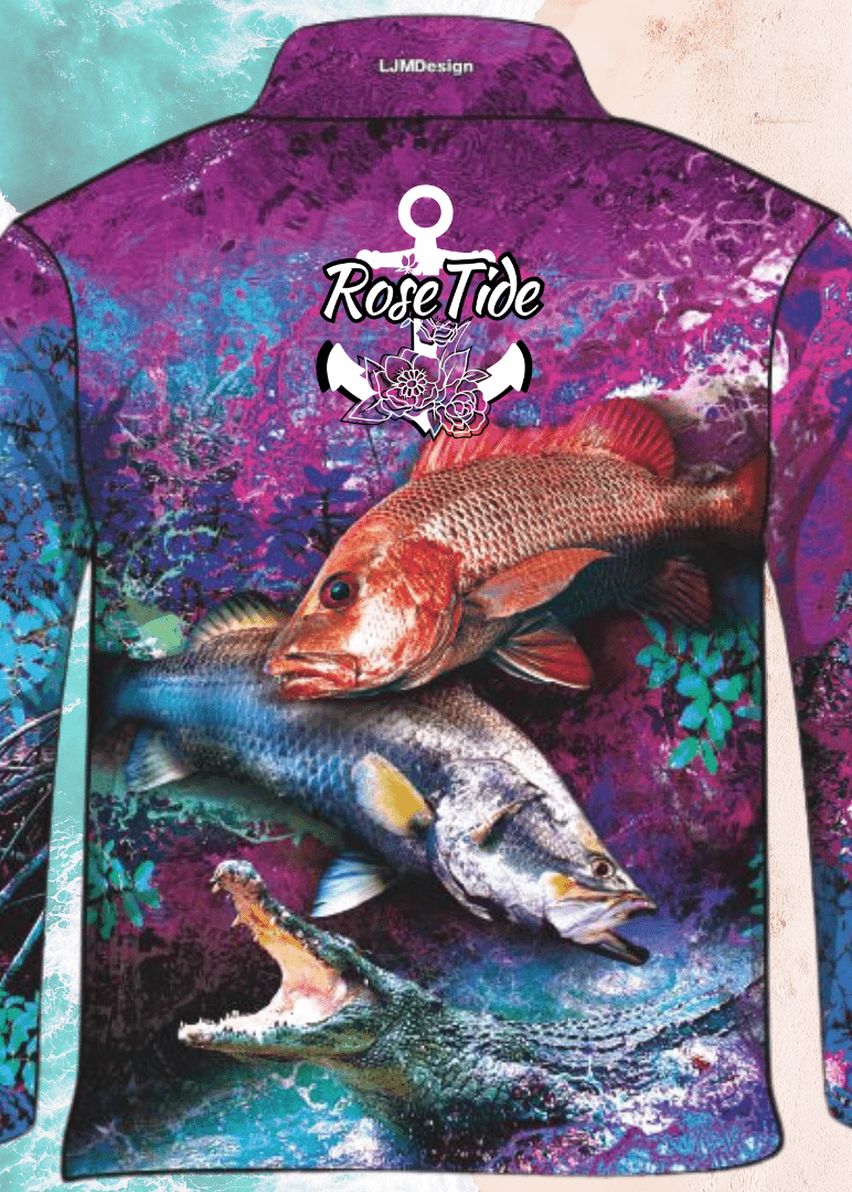 Women's and Kids Fishing Shirts Australia Rose Tide